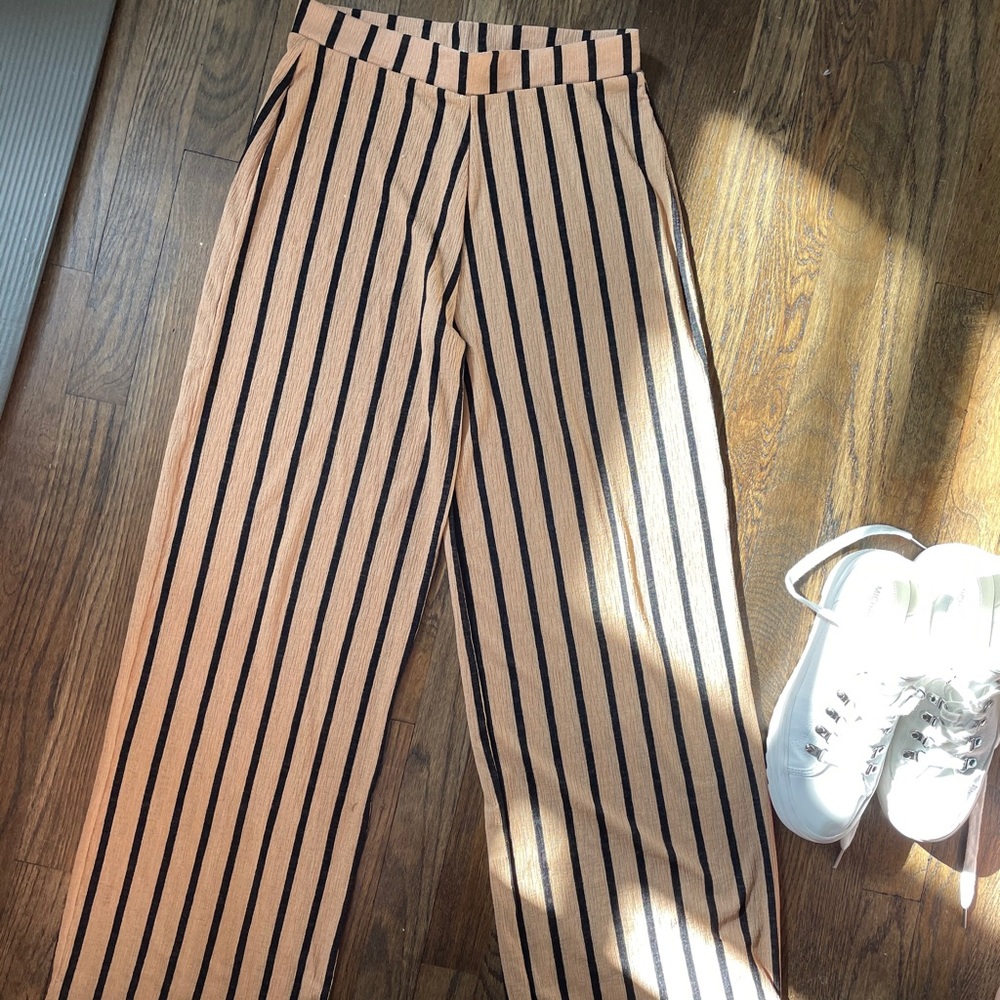 ZARA Vertical Stripe sheer pants